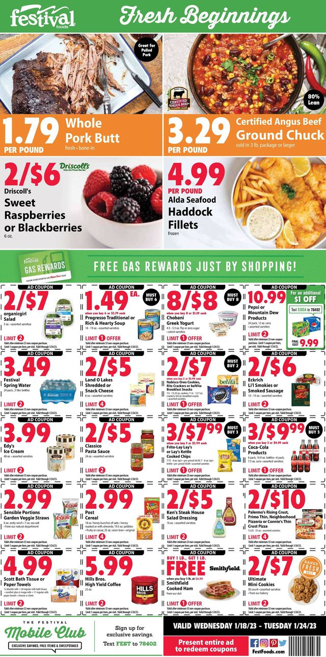 Festival Foods Ad from 01/18/2023
