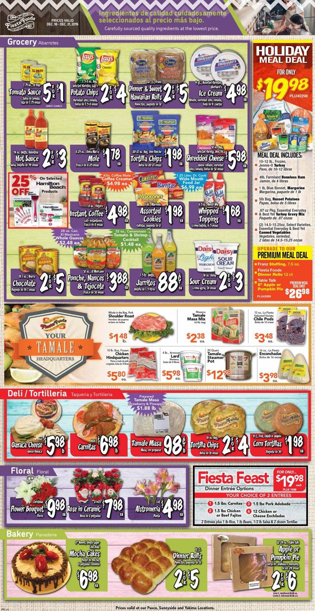 Fiesta Foods SuperMarkets Ad from 12/18/2019