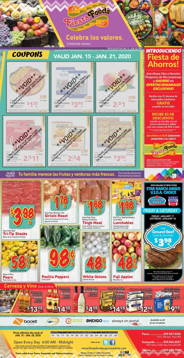 Fiesta Foods SuperMarkets Ad from 01/15/2020