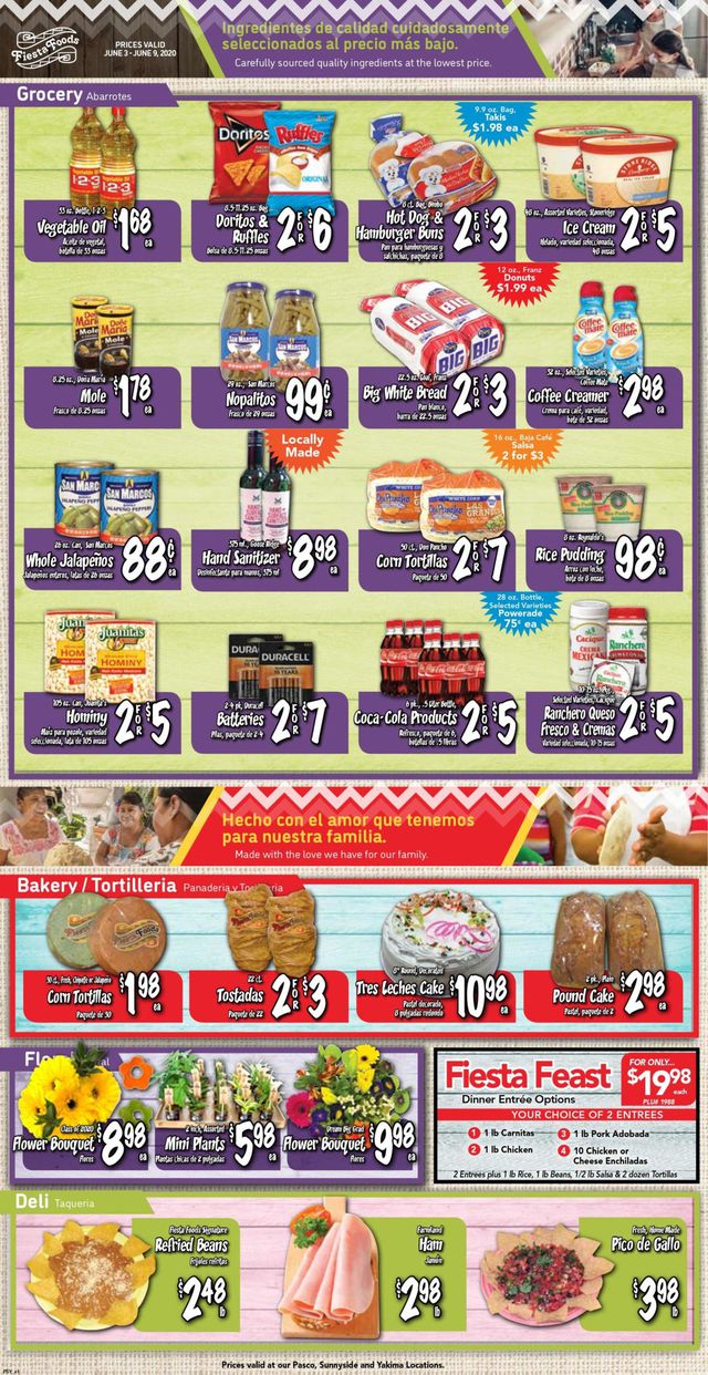 Fiesta Foods SuperMarkets Ad from 06/03/2020
