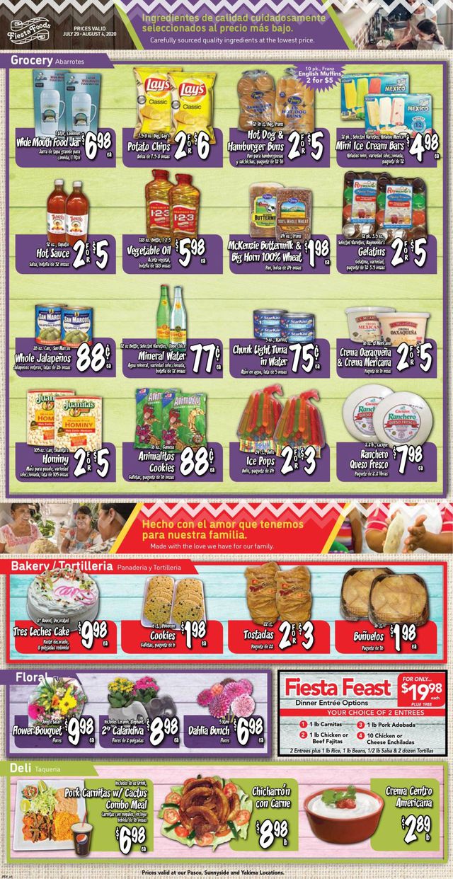 Fiesta Foods SuperMarkets Ad from 07/29/2020