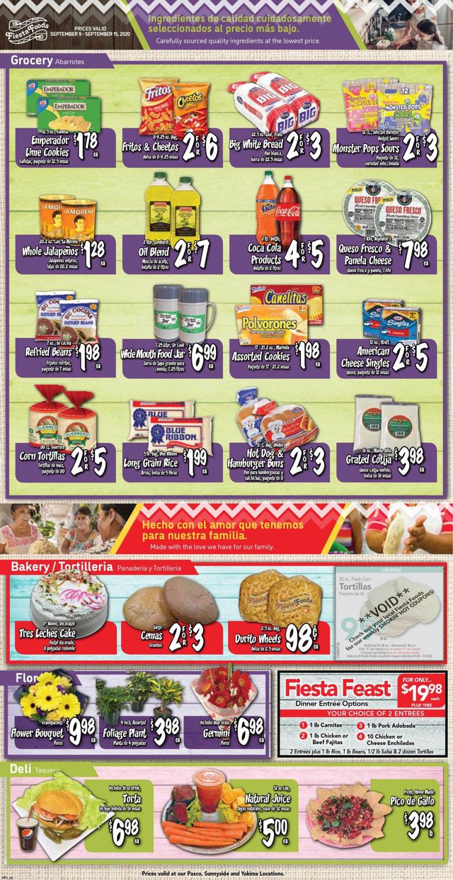 Fiesta Foods SuperMarkets Ad from 09/09/2020