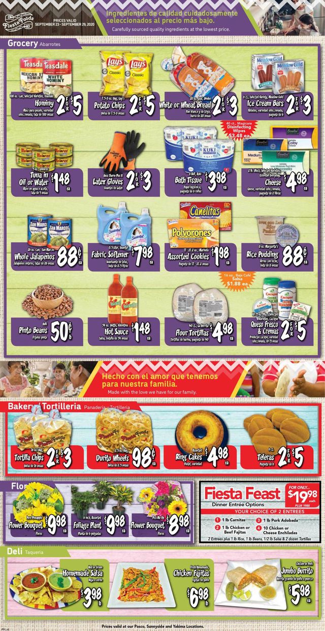 Fiesta Foods SuperMarkets Ad from 09/23/2020