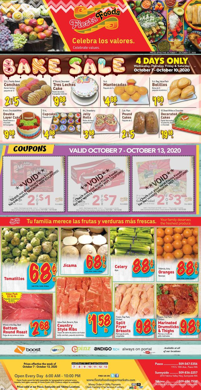 Fiesta Foods SuperMarkets Ad from 10/07/2020