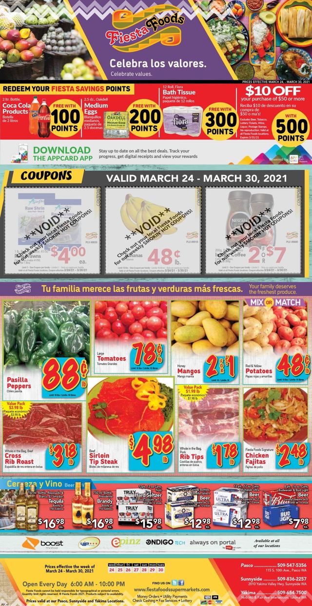 Fiesta Foods SuperMarkets Ad from 03/24/2021