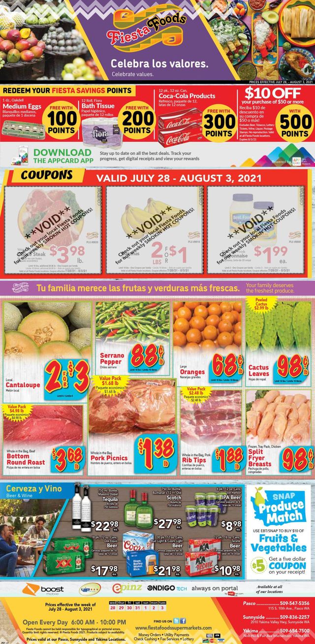 Fiesta Foods SuperMarkets Ad from 07/28/2021