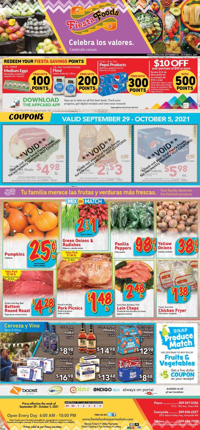 Fiesta Foods SuperMarkets Ad from 09/29/2021