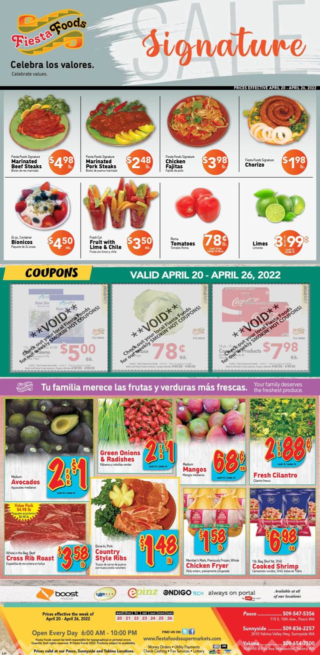 Fiesta Foods SuperMarkets Ad from 04/20/2022