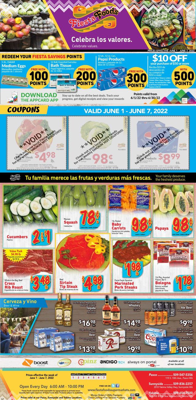 Fiesta Foods SuperMarkets Ad from 06/01/2022