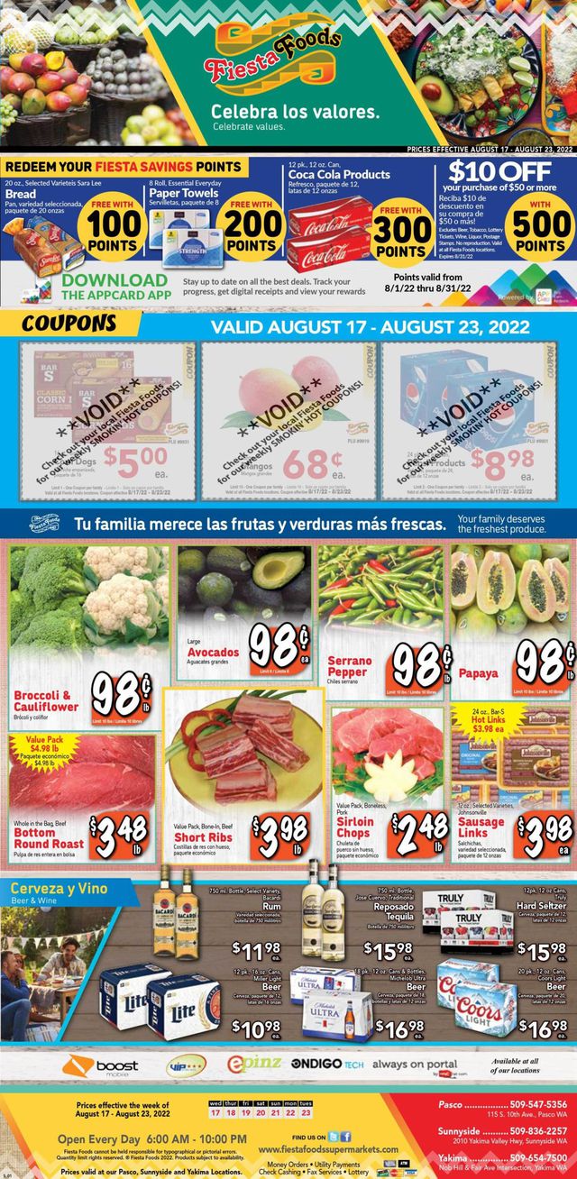Fiesta Foods SuperMarkets Ad from 08/17/2022