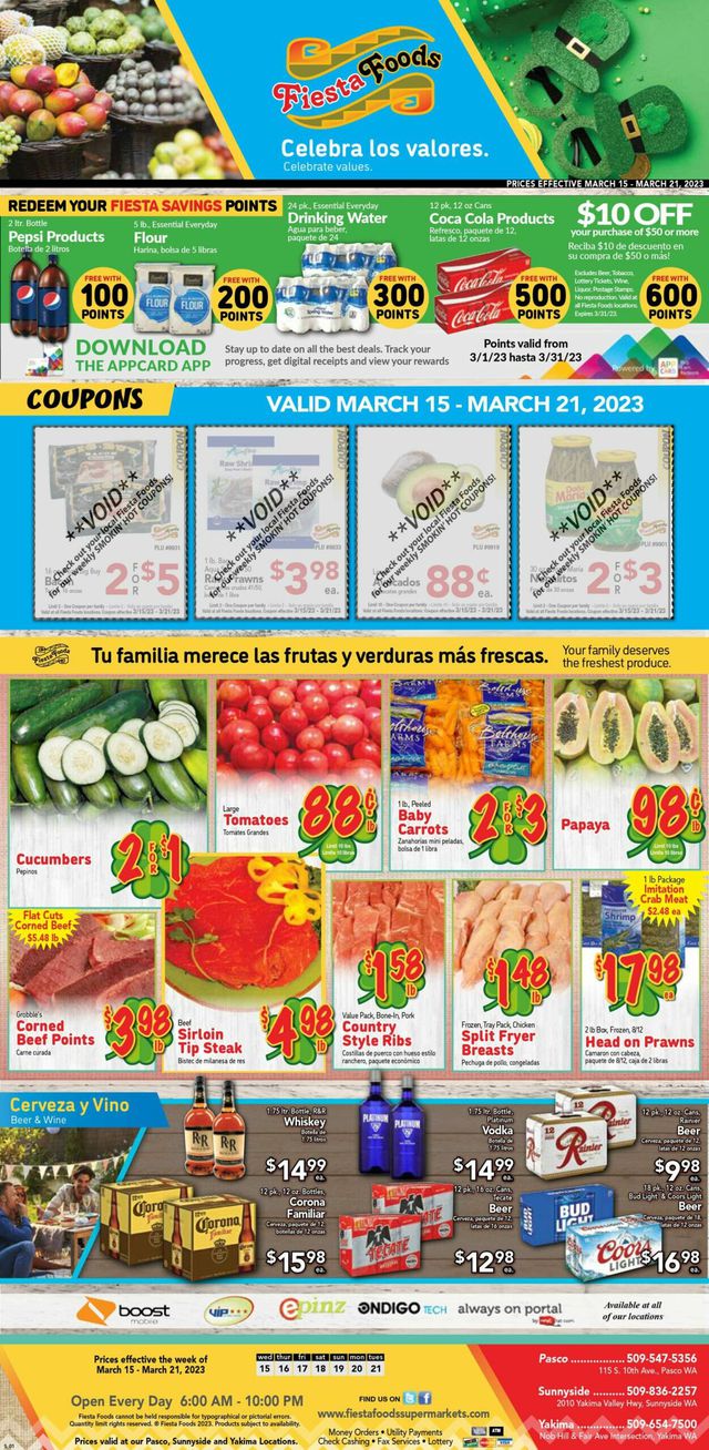 Fiesta Foods SuperMarkets Ad from 03/15/2023