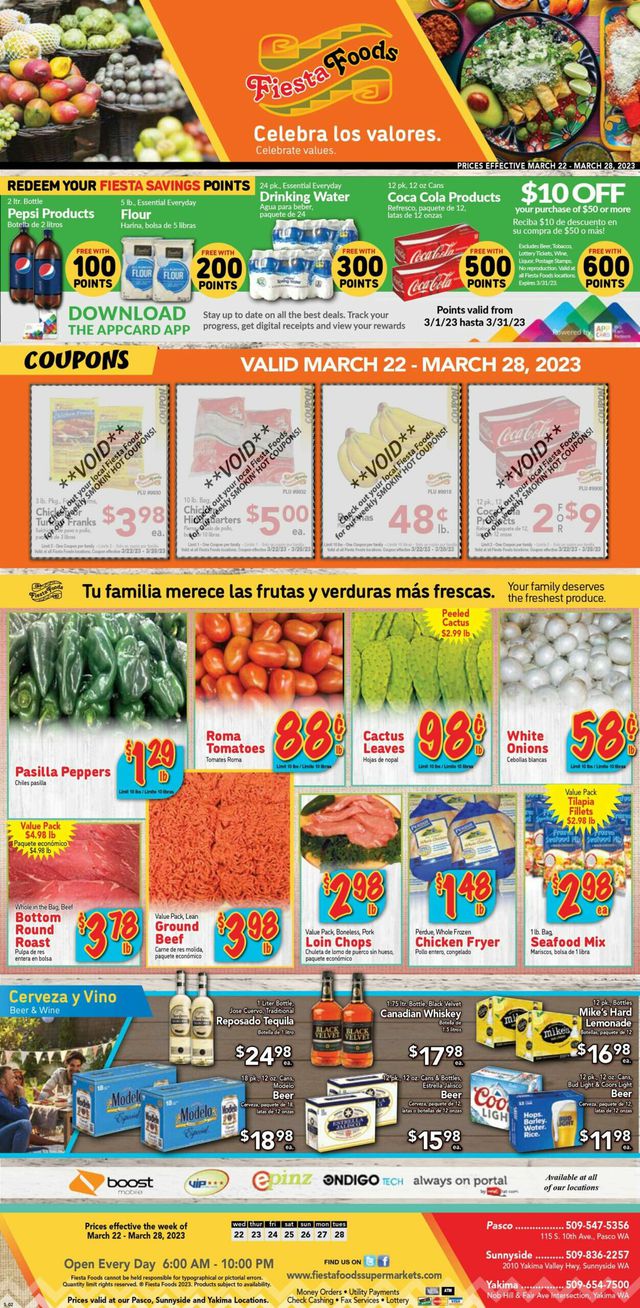 Fiesta Foods SuperMarkets Ad from 03/22/2023