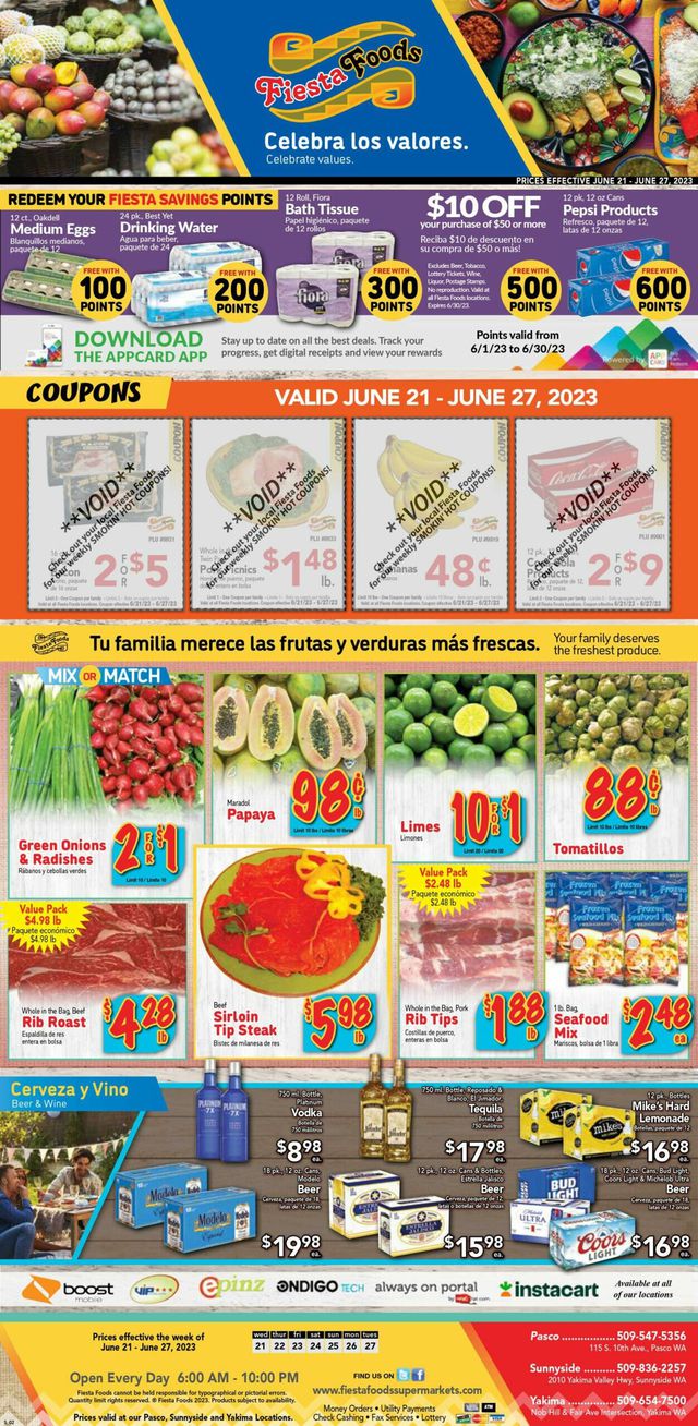 Fiesta Foods SuperMarkets Ad from 06/21/2023