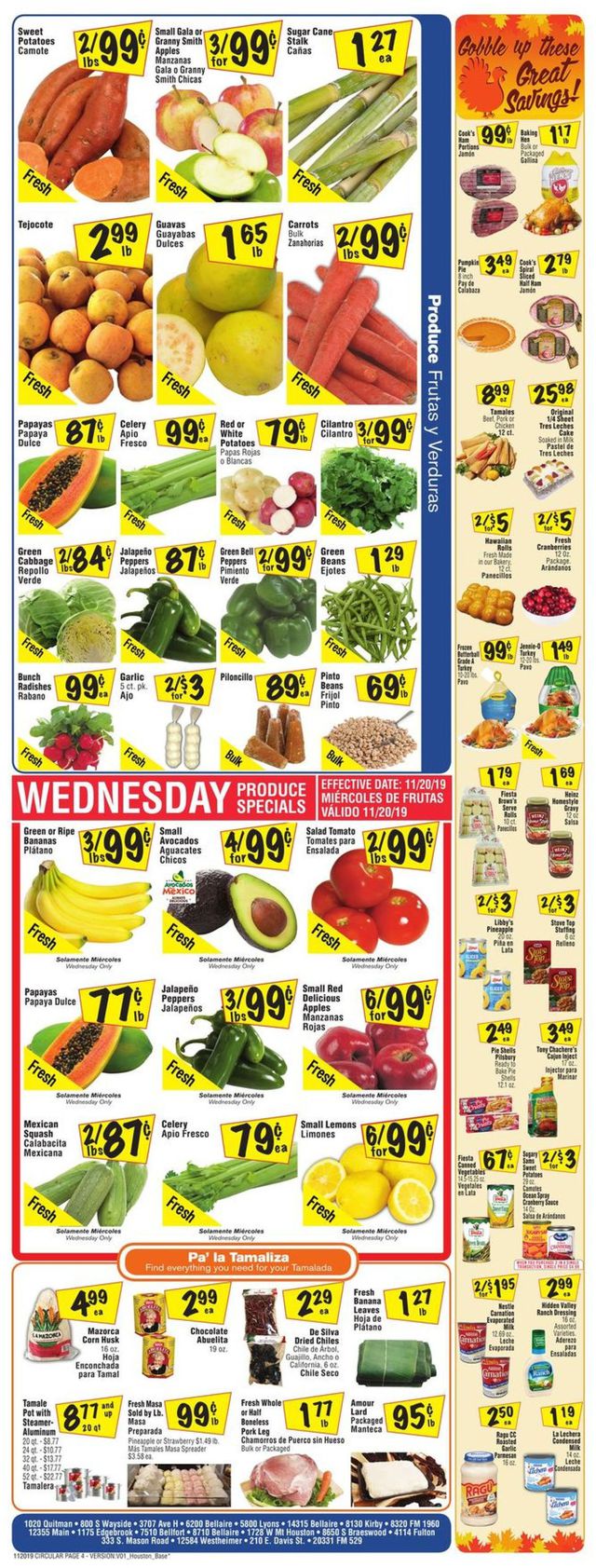 Fiesta Mart Ad from 11/20/2019