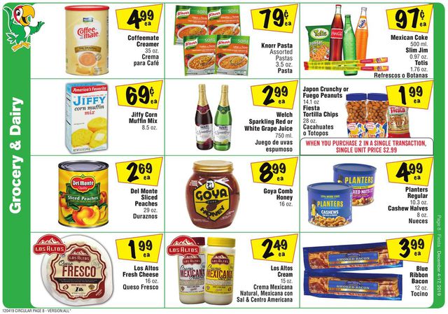 Fiesta Mart Ad from 12/04/2019