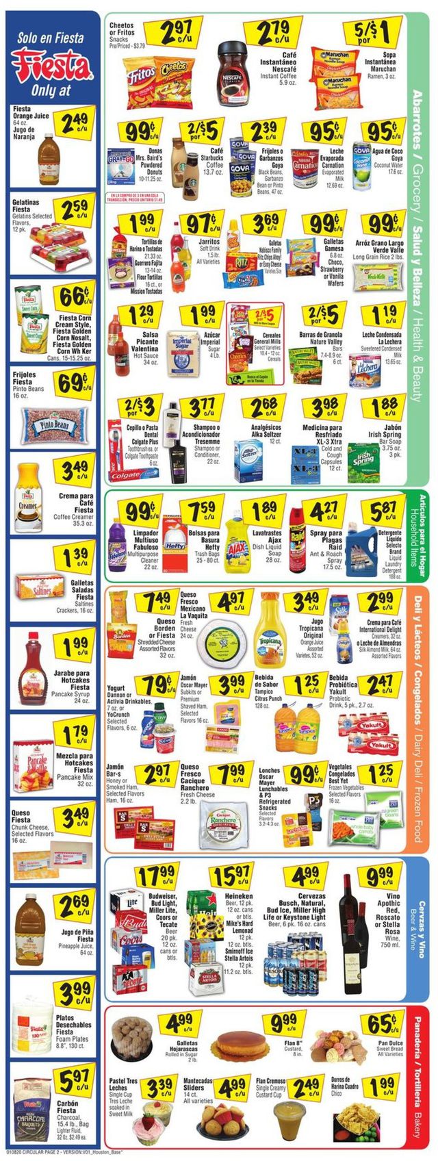 Fiesta Mart Ad from 01/08/2020