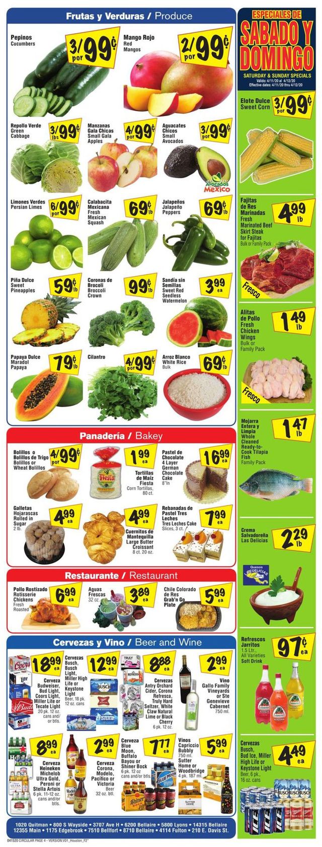 Fiesta Mart Ad from 04/15/2020