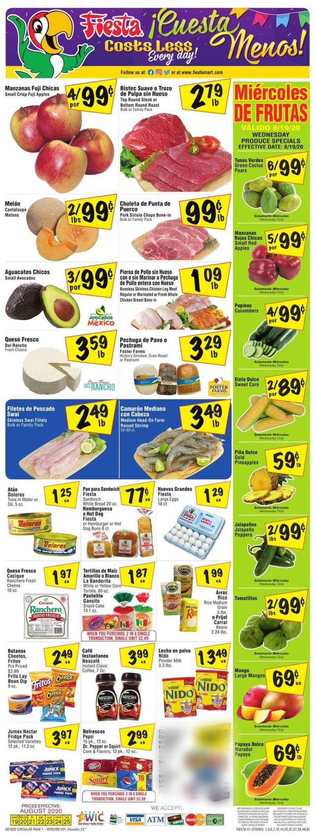 Fiesta Mart Ad from 08/19/2020
