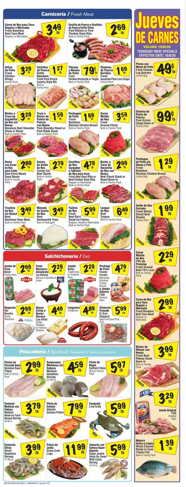 Fiesta Mart Ad from 10/07/2020