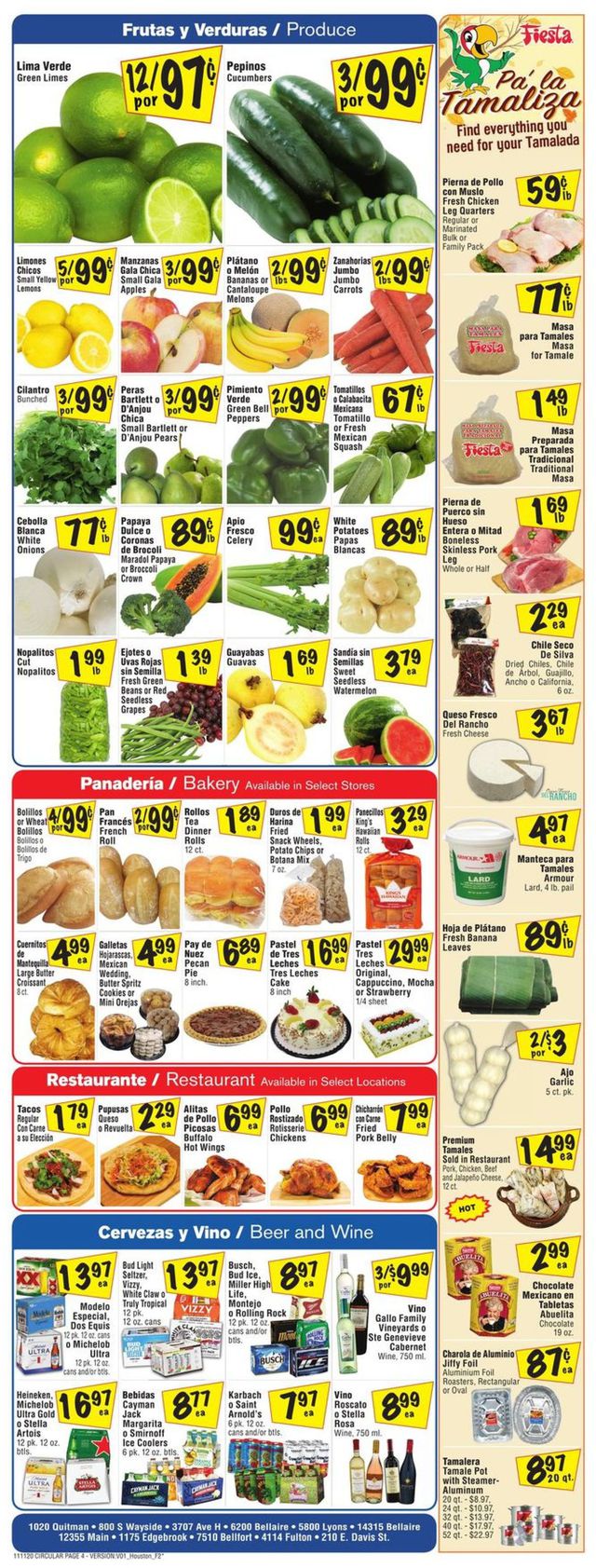 Fiesta Mart Ad from 11/11/2020