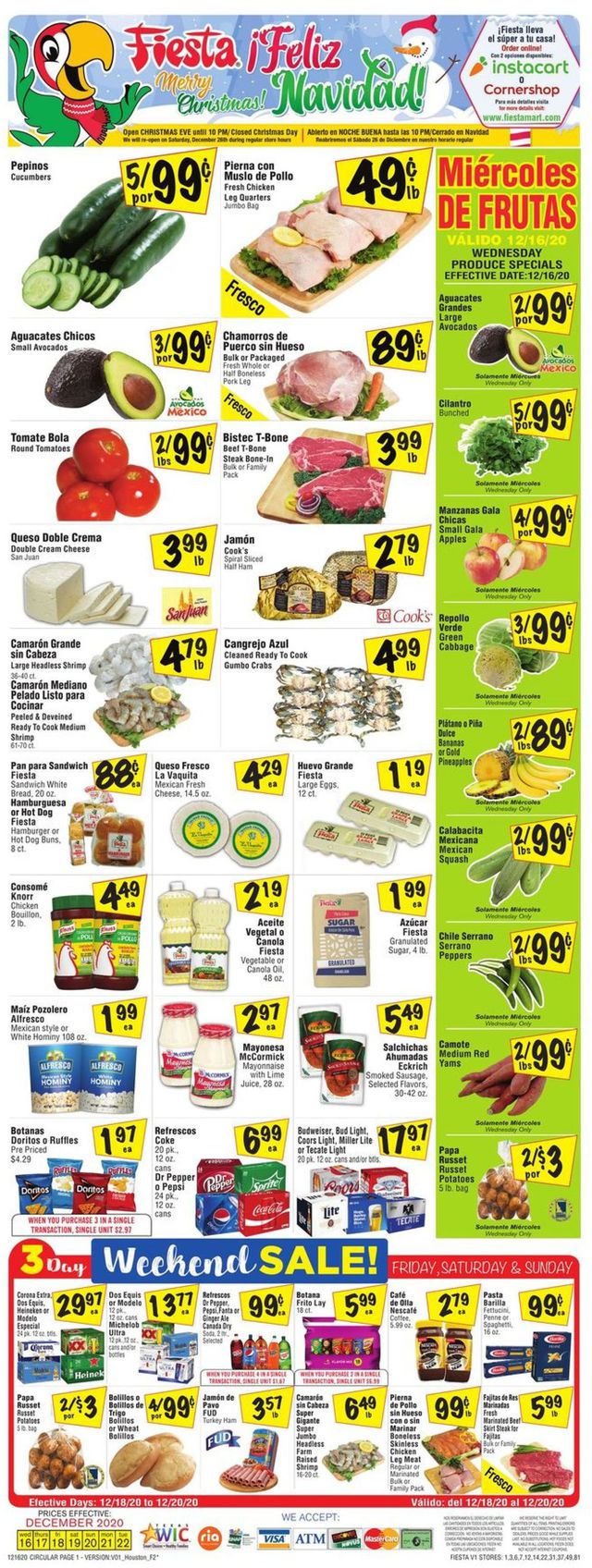 Fiesta Mart Ad from 12/16/2020