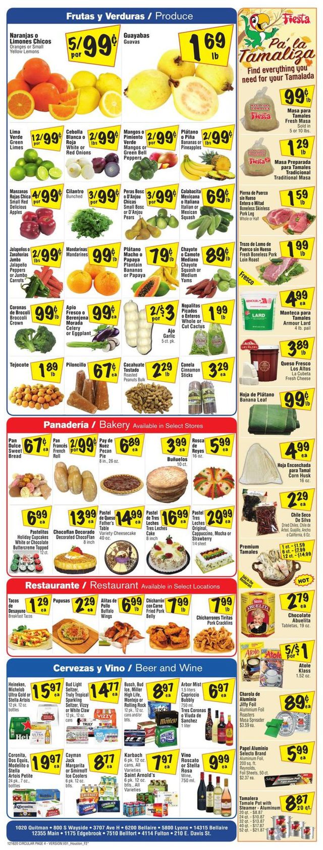 Fiesta Mart Ad from 12/16/2020