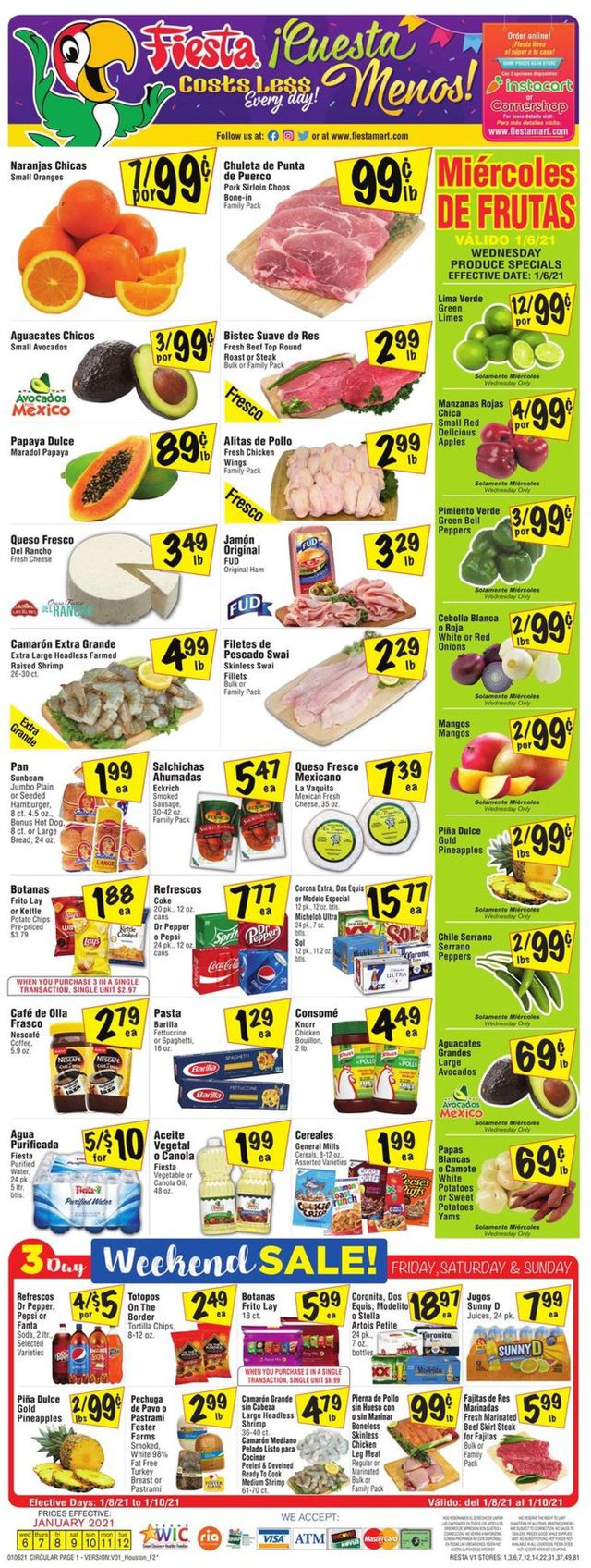 Fiesta Mart Ad from 01/06/2021