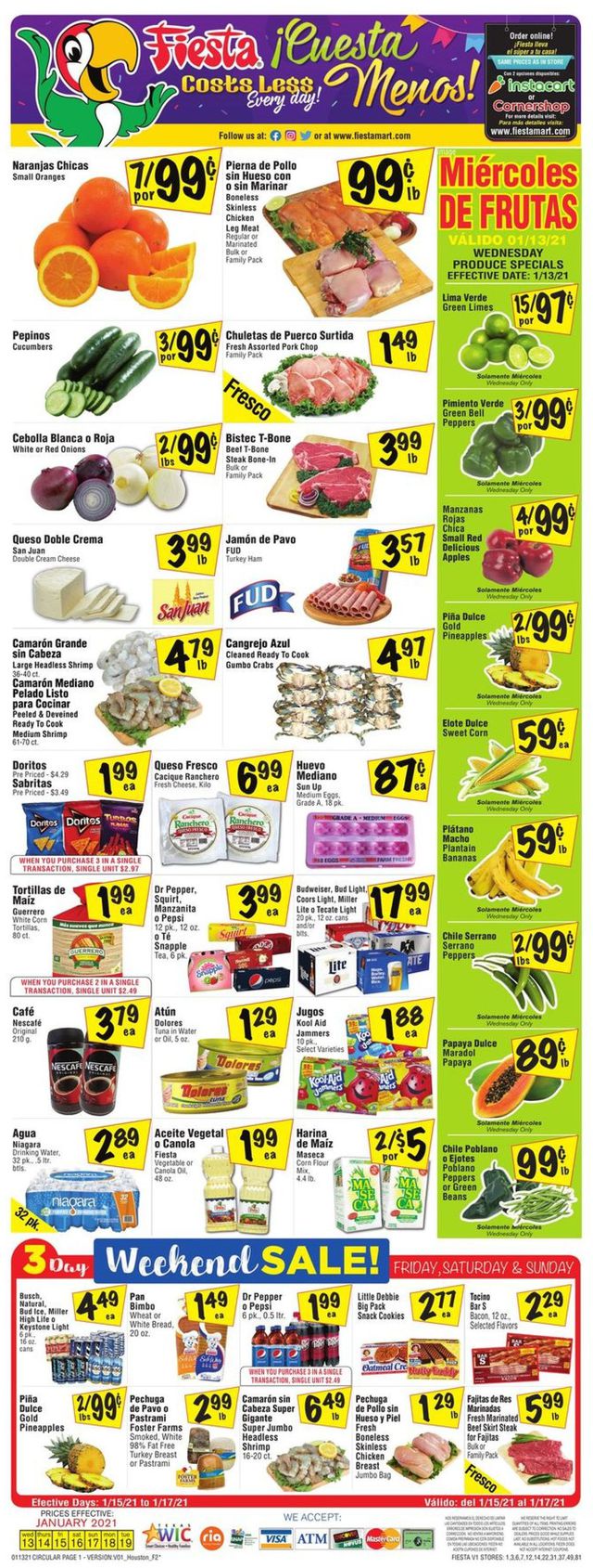 Fiesta Mart Ad from 01/13/2021