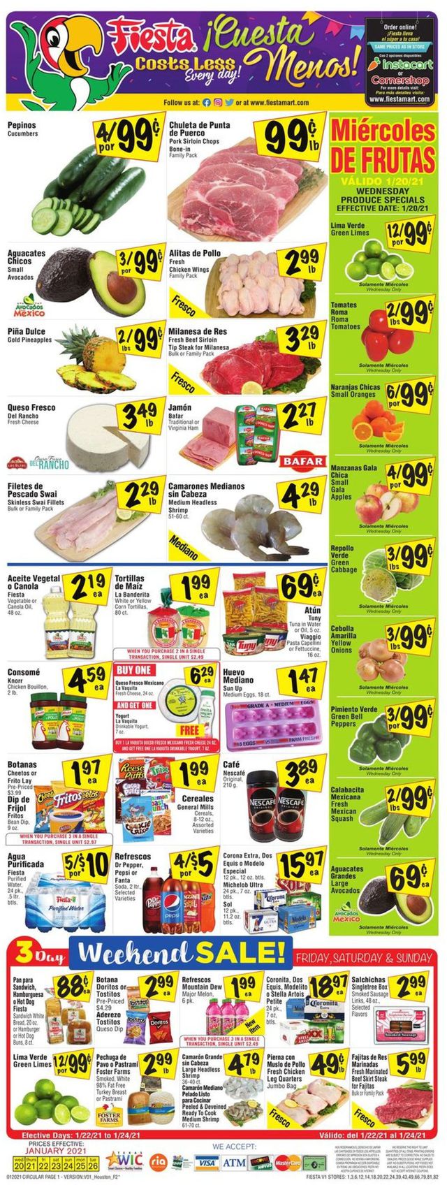 Fiesta Mart Ad from 01/20/2021