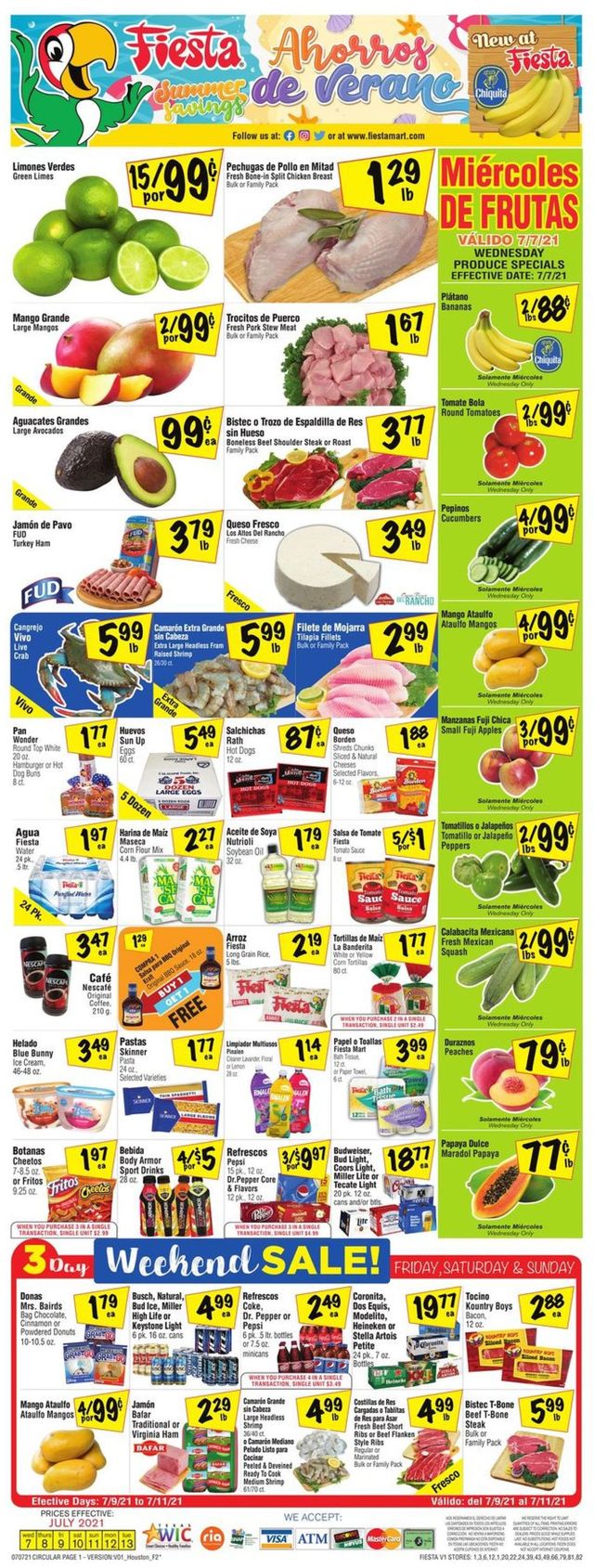 Fiesta Mart Ad from 07/07/2021