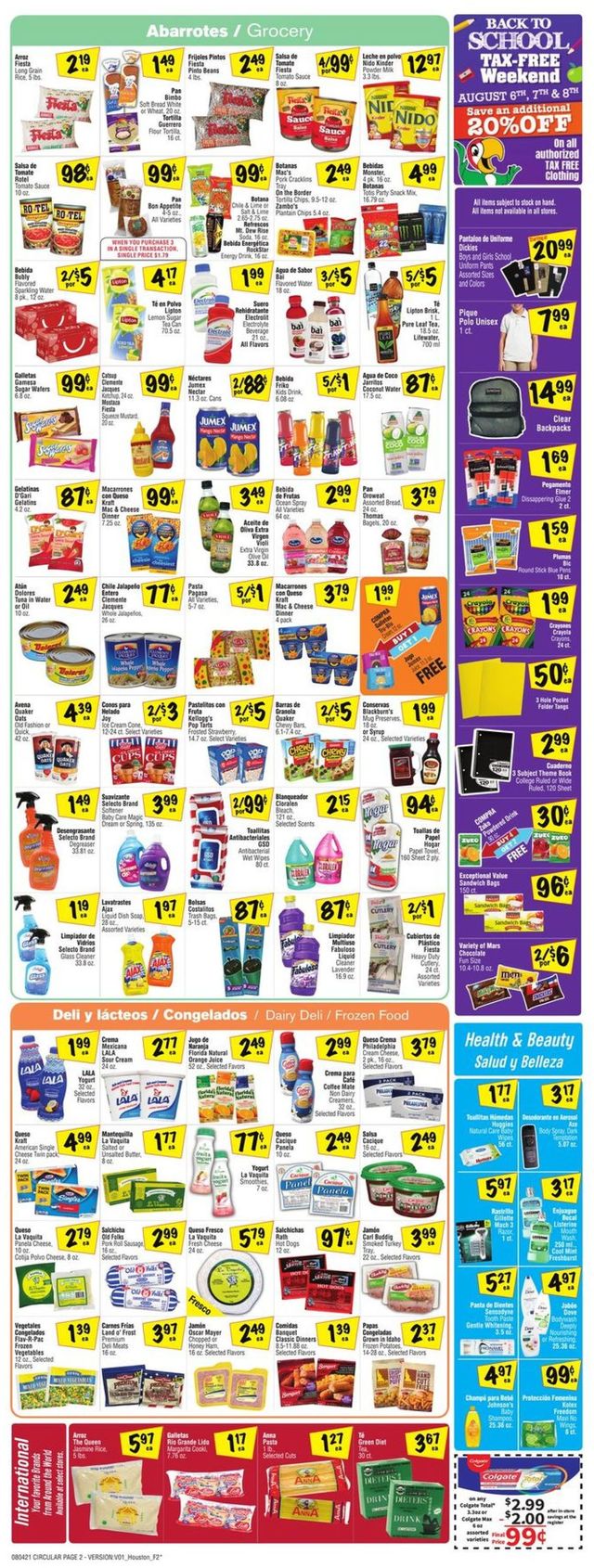 Fiesta Mart Ad from 08/04/2021