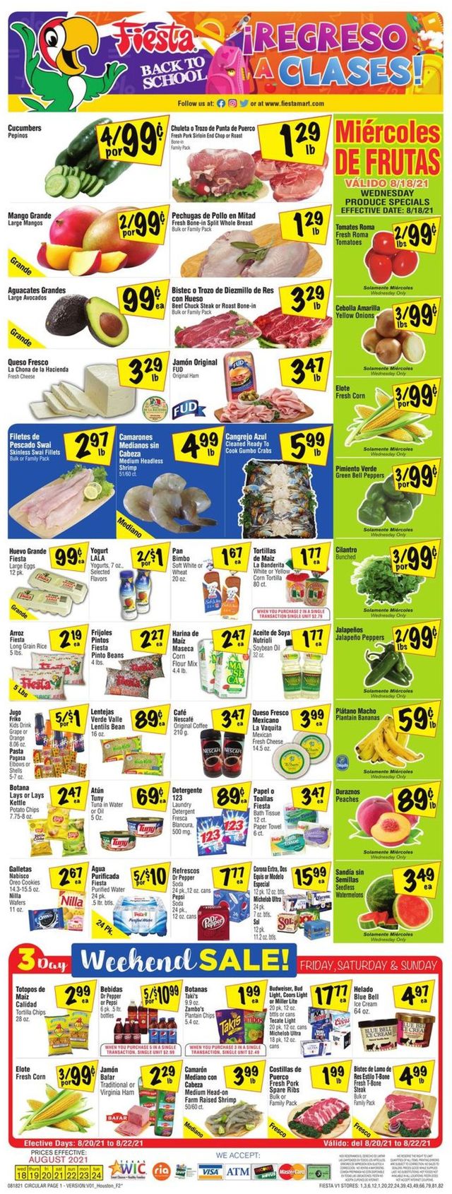 Fiesta Mart Ad from 08/18/2021