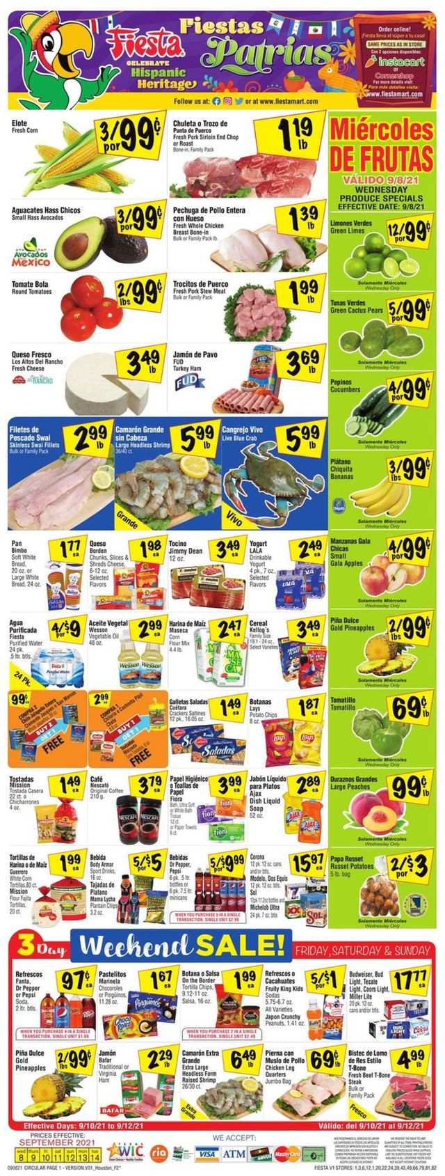 Fiesta Mart Ad from 09/08/2021