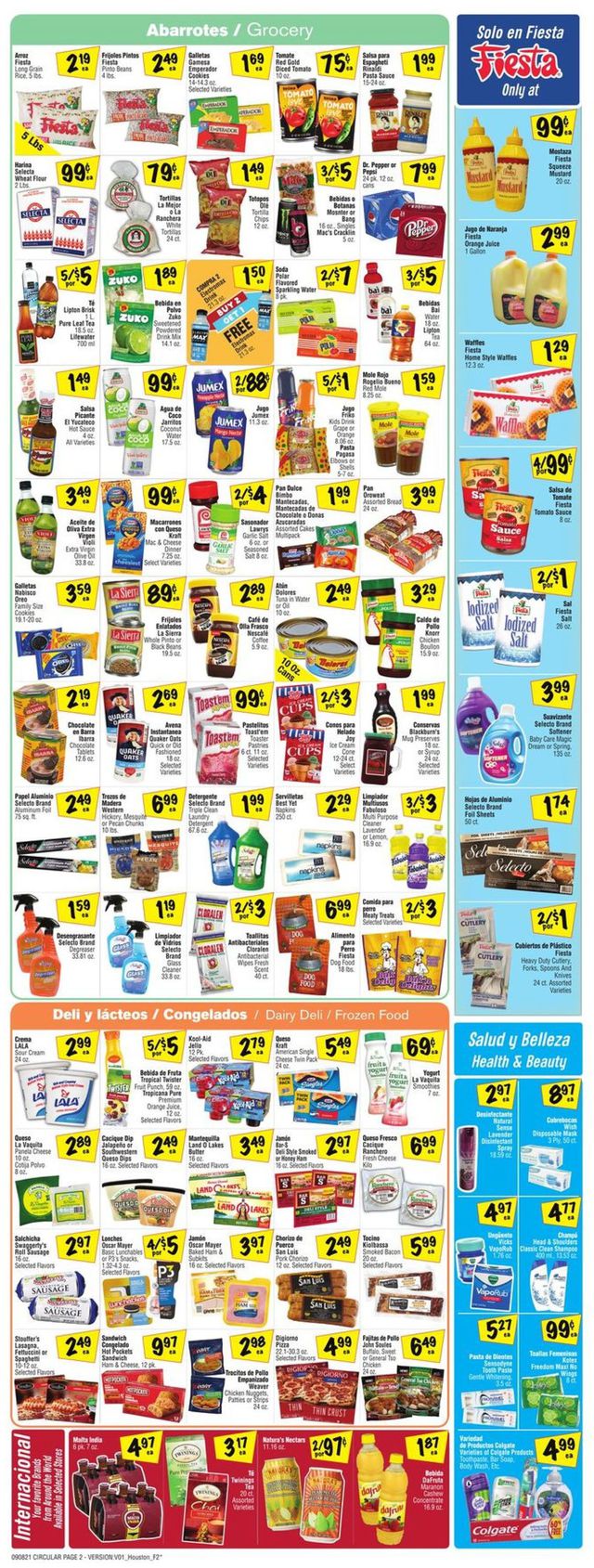 Fiesta Mart Ad from 09/08/2021