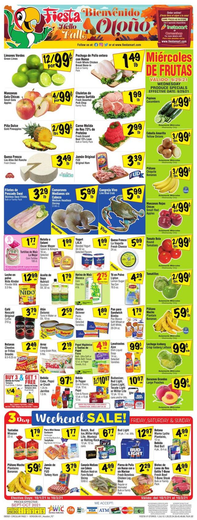 Fiesta Mart Ad from 09/29/2021