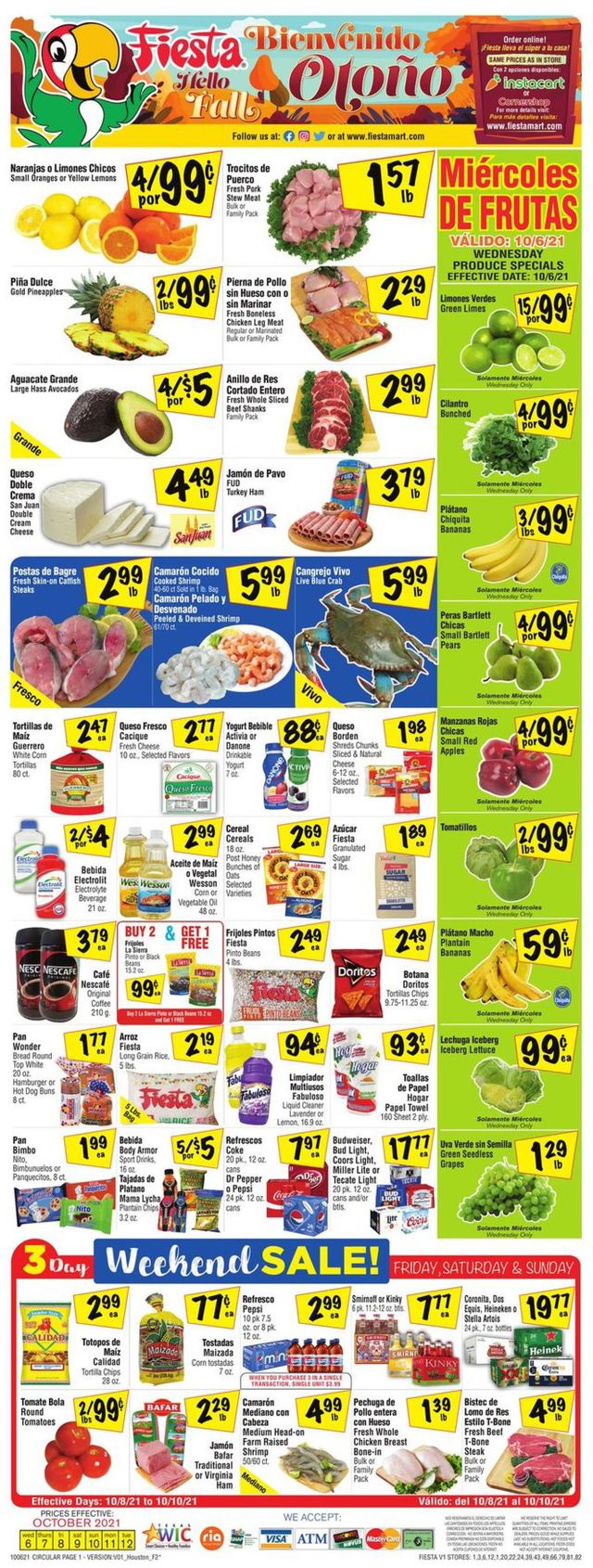 Fiesta Mart Ad from 10/06/2021
