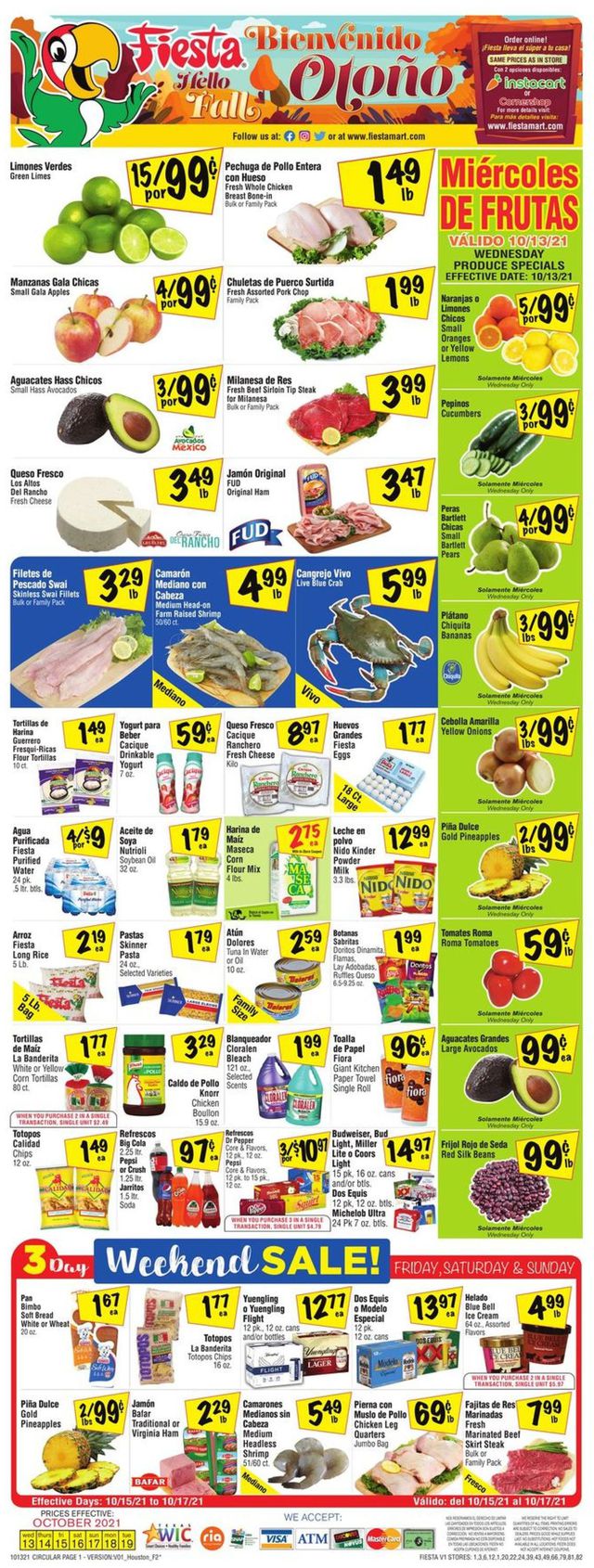 Fiesta Mart Ad from 10/13/2021