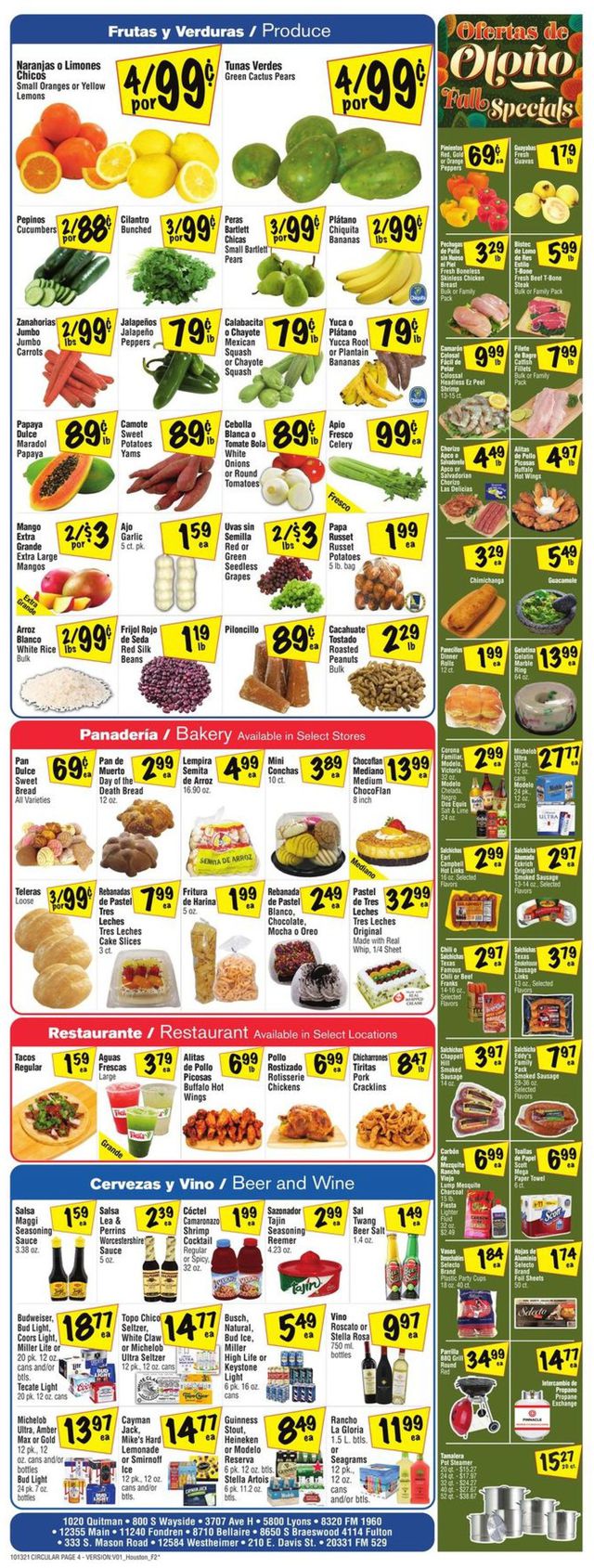Fiesta Mart Ad from 10/13/2021