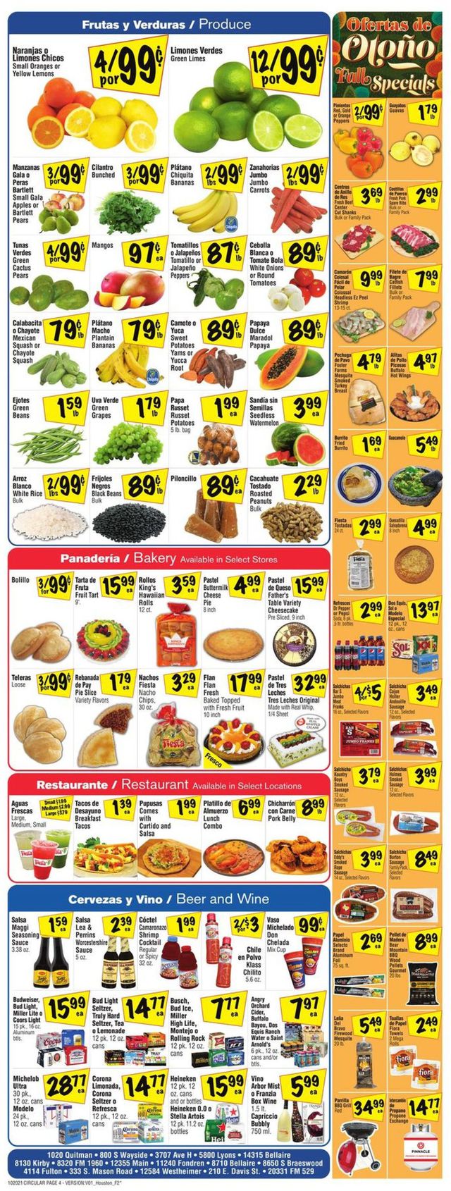Fiesta Mart Ad from 10/20/2021