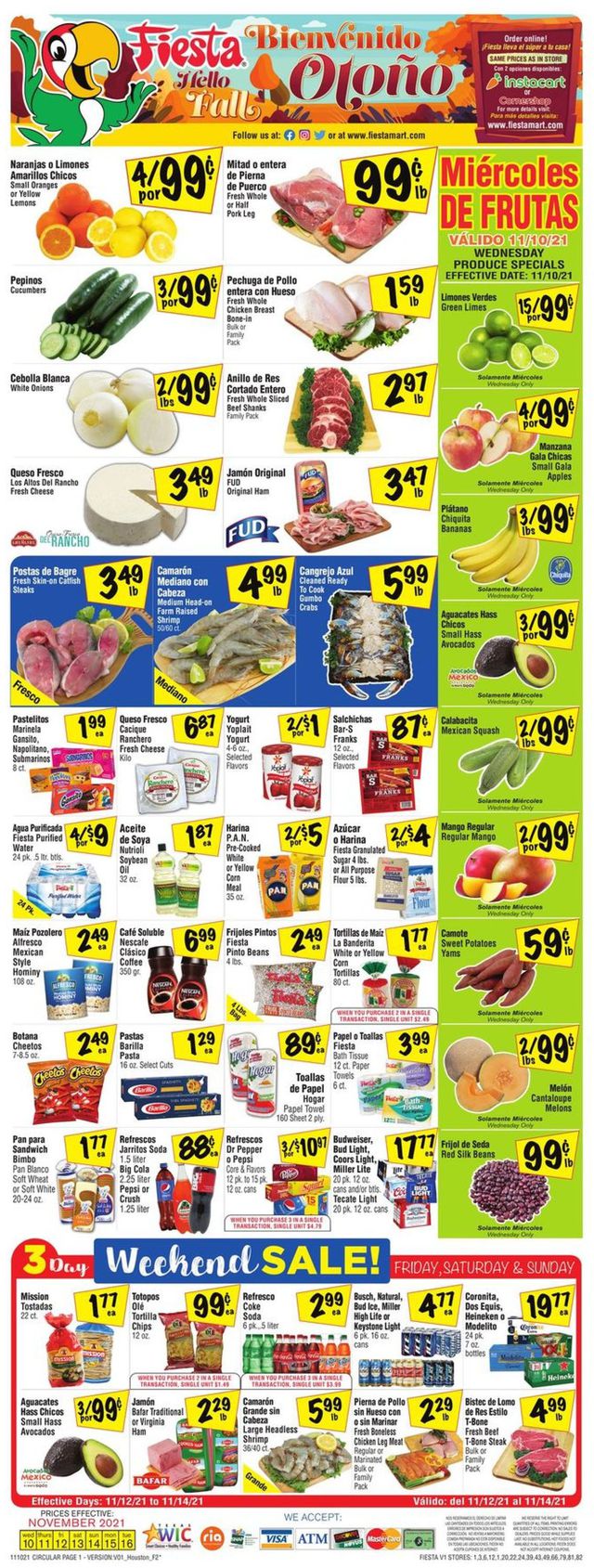 Fiesta Mart Ad from 11/10/2021