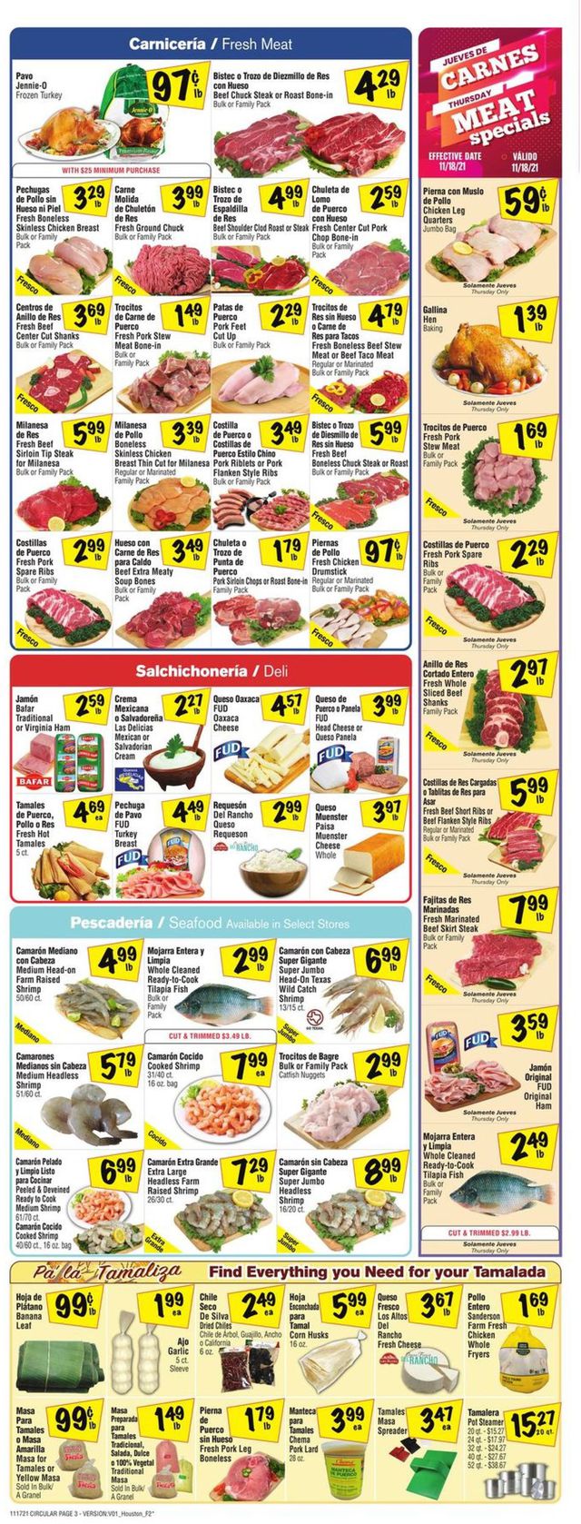 Fiesta Mart Ad from 11/17/2021