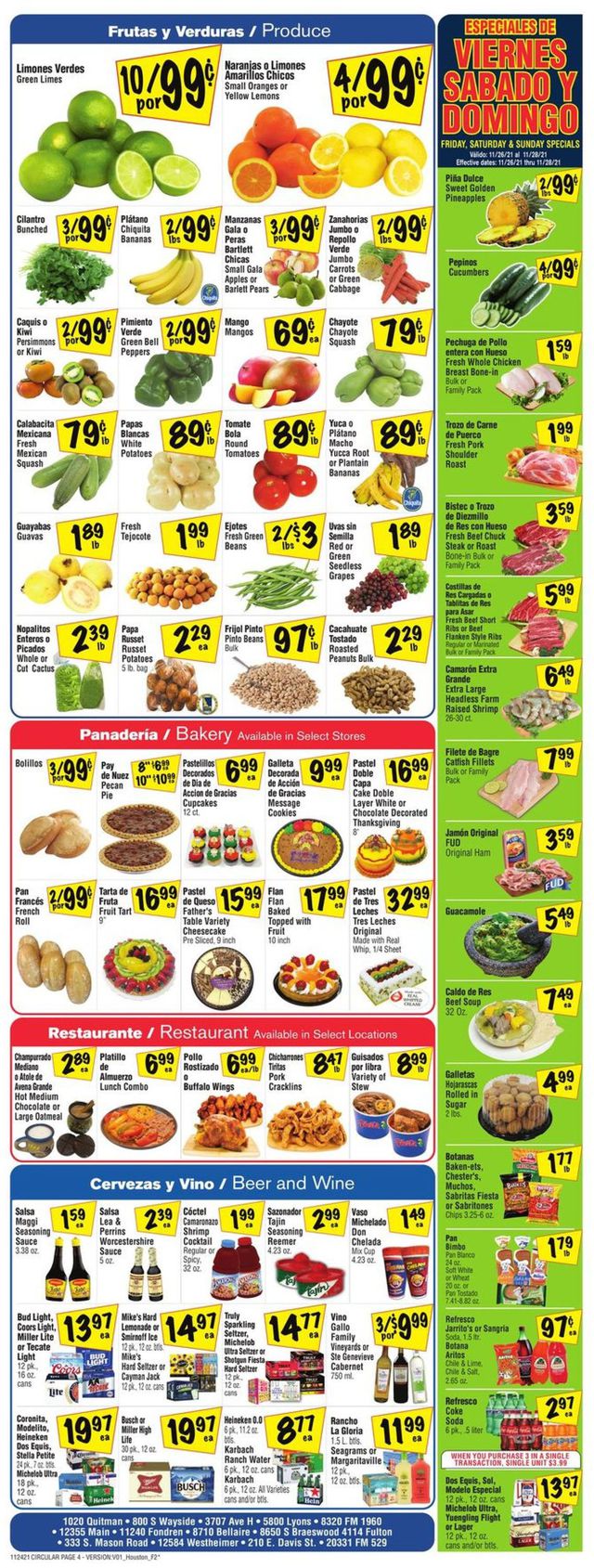 Fiesta Mart Ad from 11/24/2021