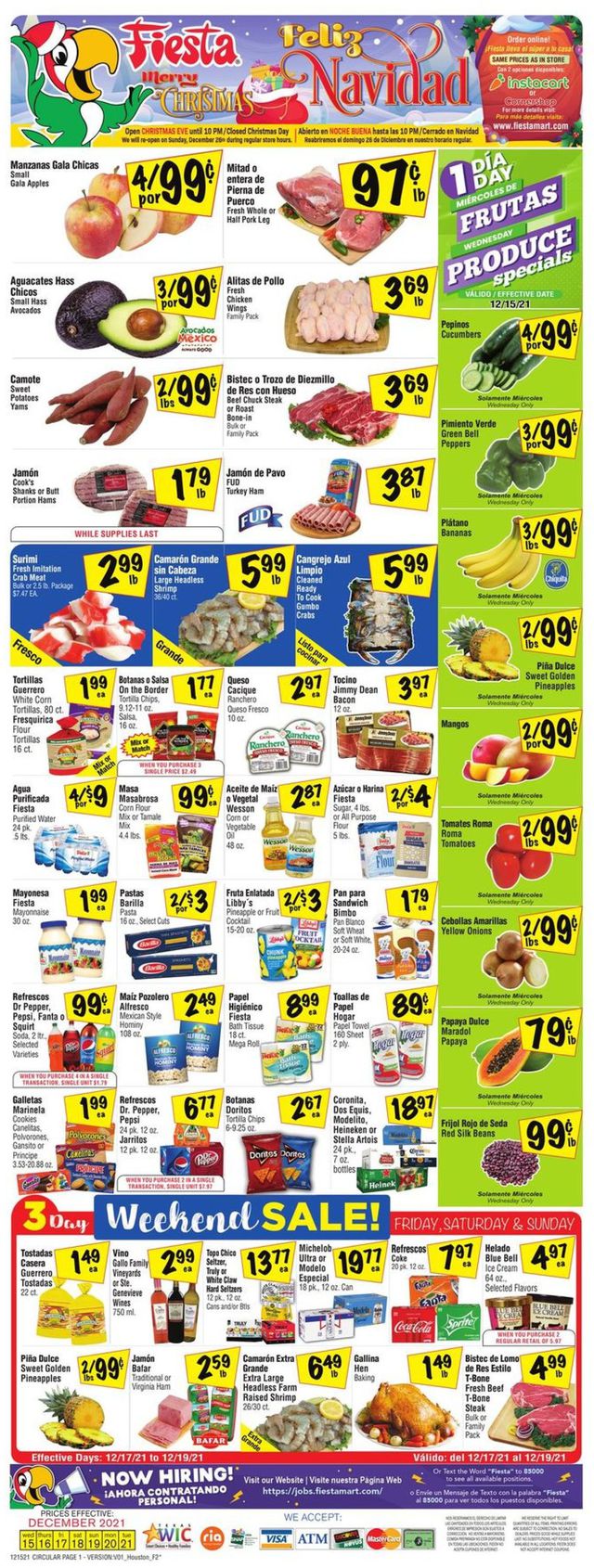 Fiesta Mart Ad from 12/15/2021