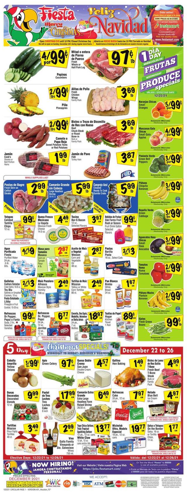Fiesta Mart Ad from 12/22/2021