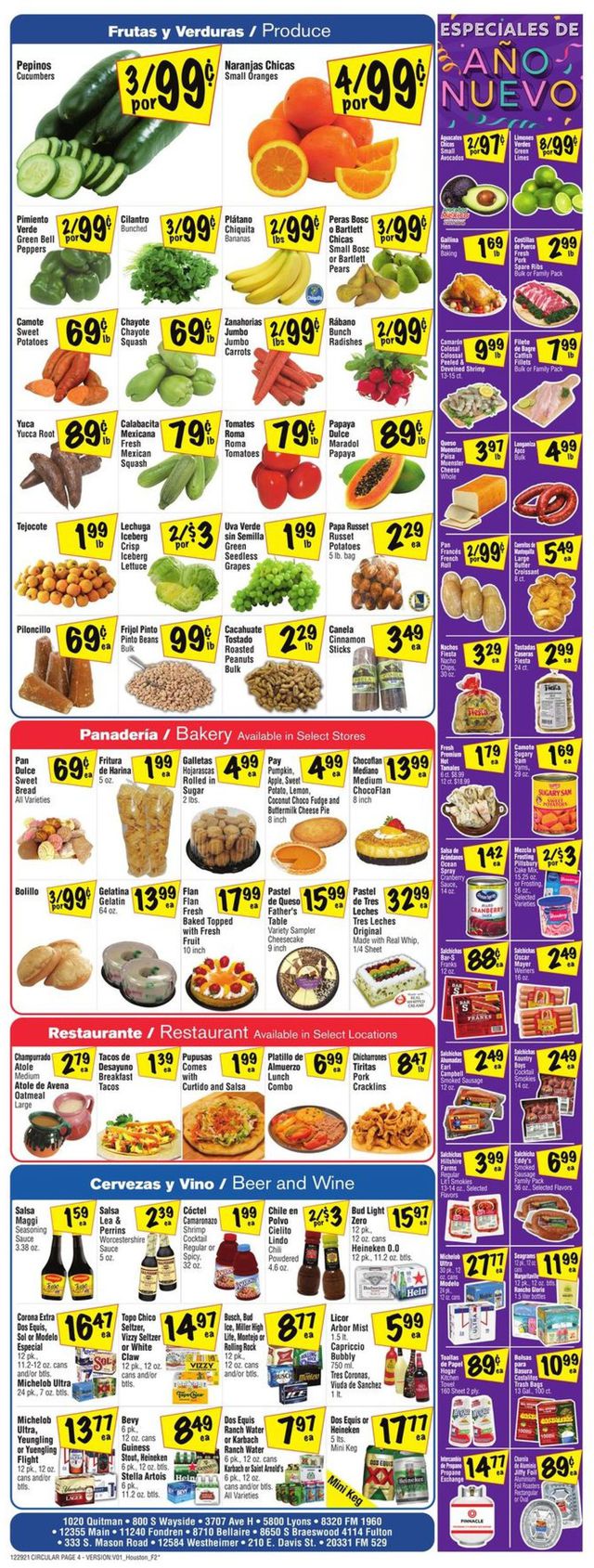 Fiesta Mart Ad from 12/29/2021