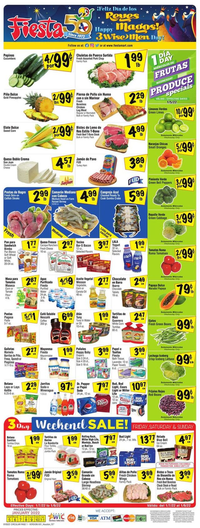 Fiesta Mart Ad from 01/05/2022