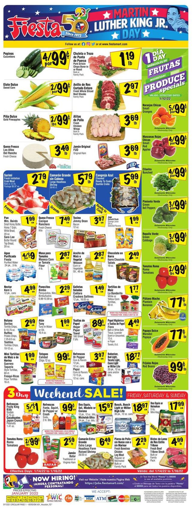 Fiesta Mart Ad from 01/12/2022