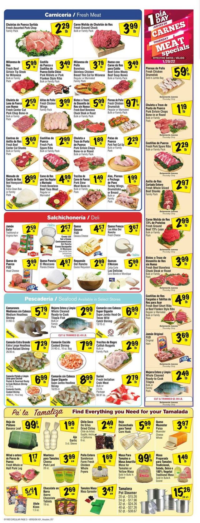 Fiesta Mart Ad from 01/19/2022