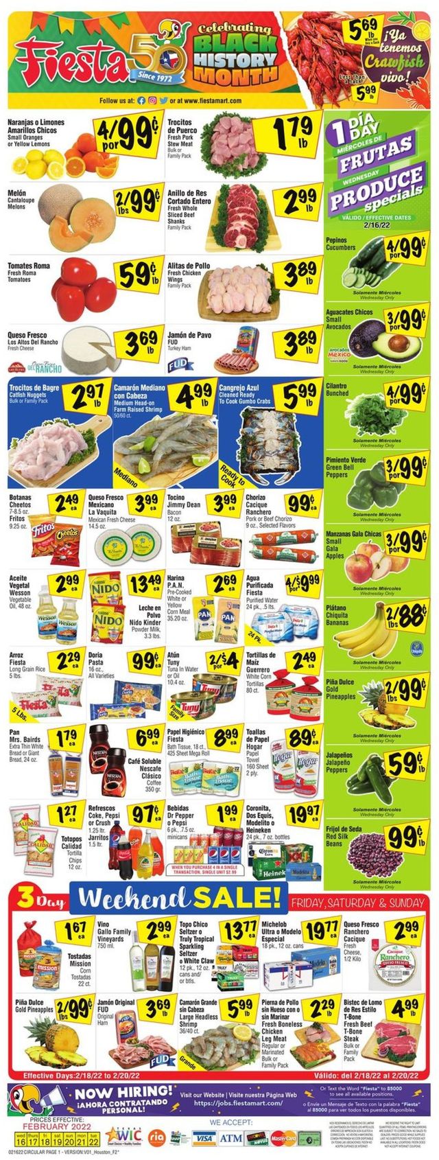 Fiesta Mart Ad from 02/16/2022