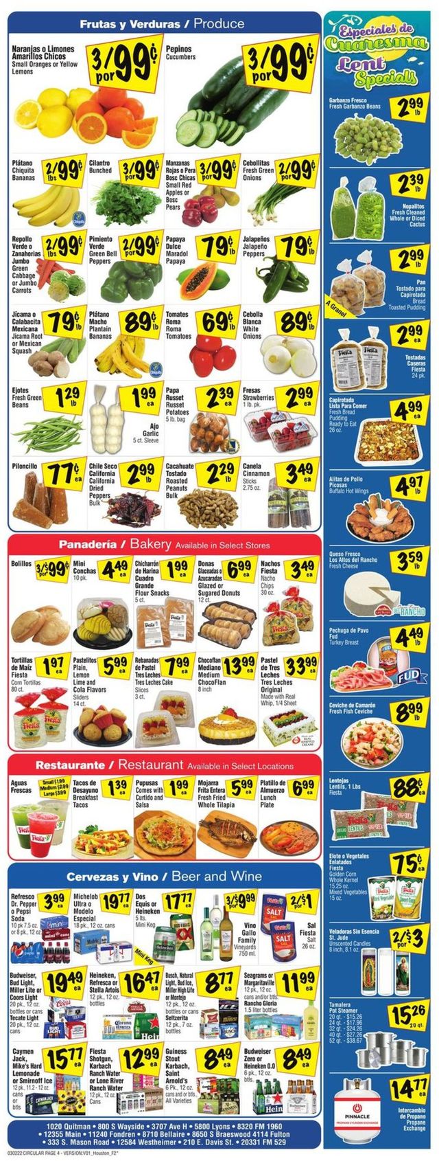 Fiesta Mart Ad from 03/02/2022